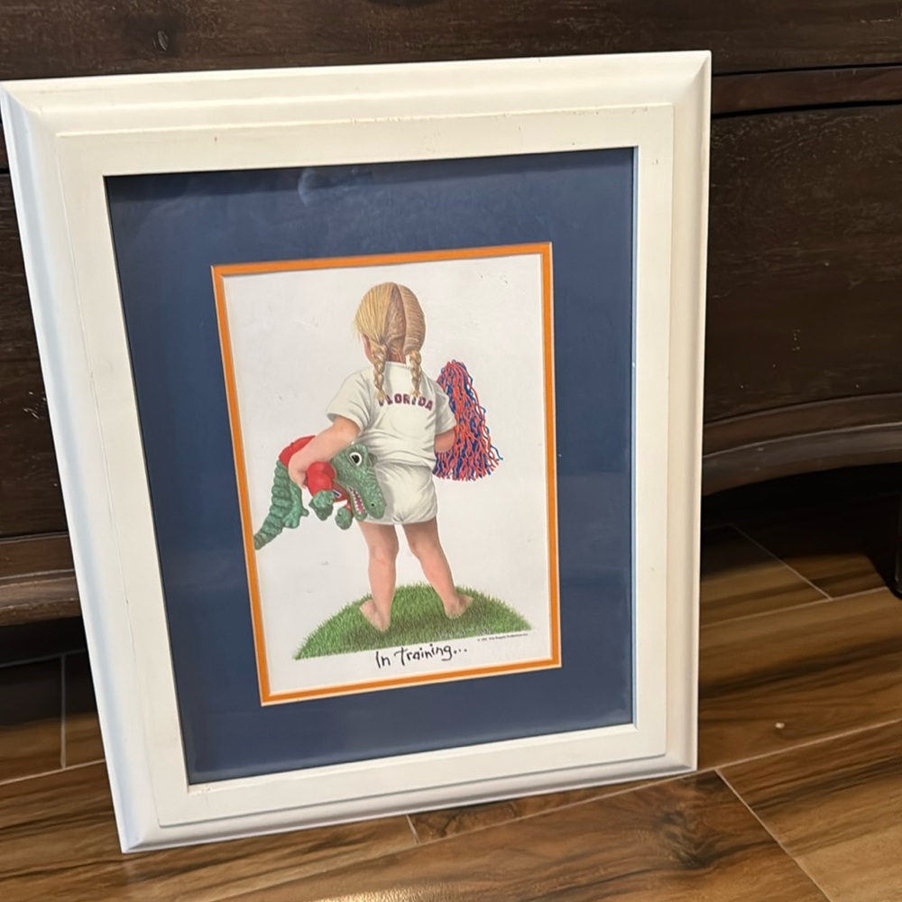 Florida Gators Girl in Training…  Matted Framed Print
